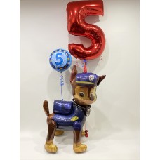Paw Patrol, Birthday Foil and Number with Tassels